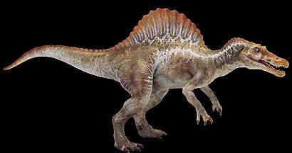 dinosaur with spiny fin on back